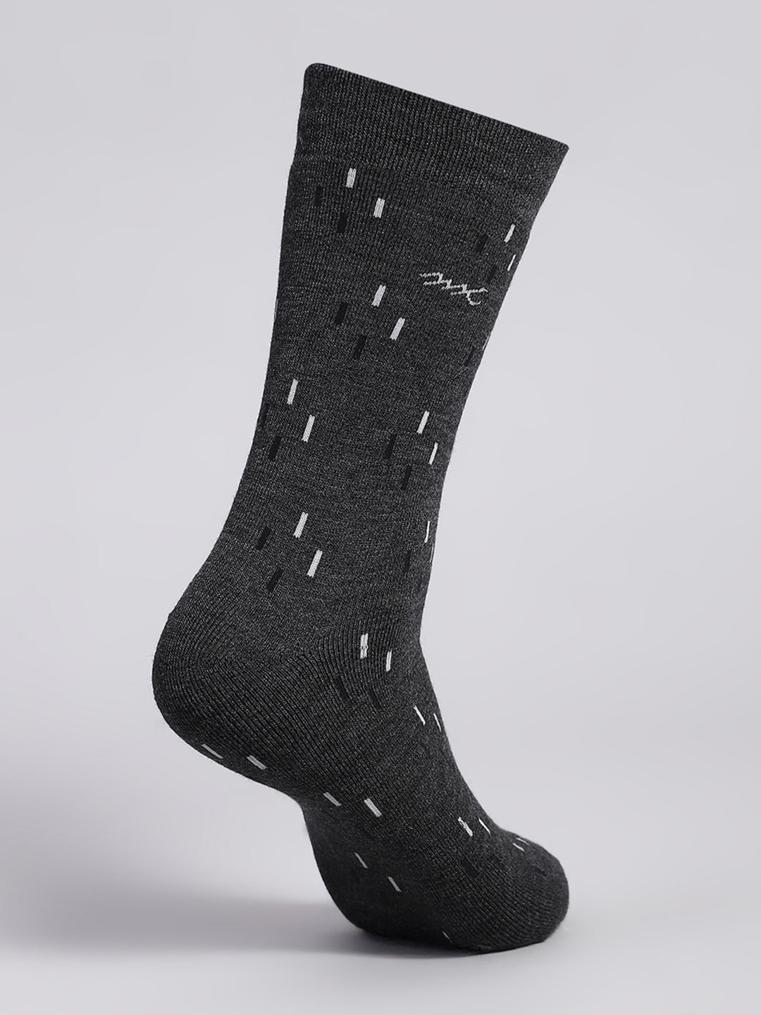 Men Wool blend Self Design Calf Length Socks (Pack of 2)