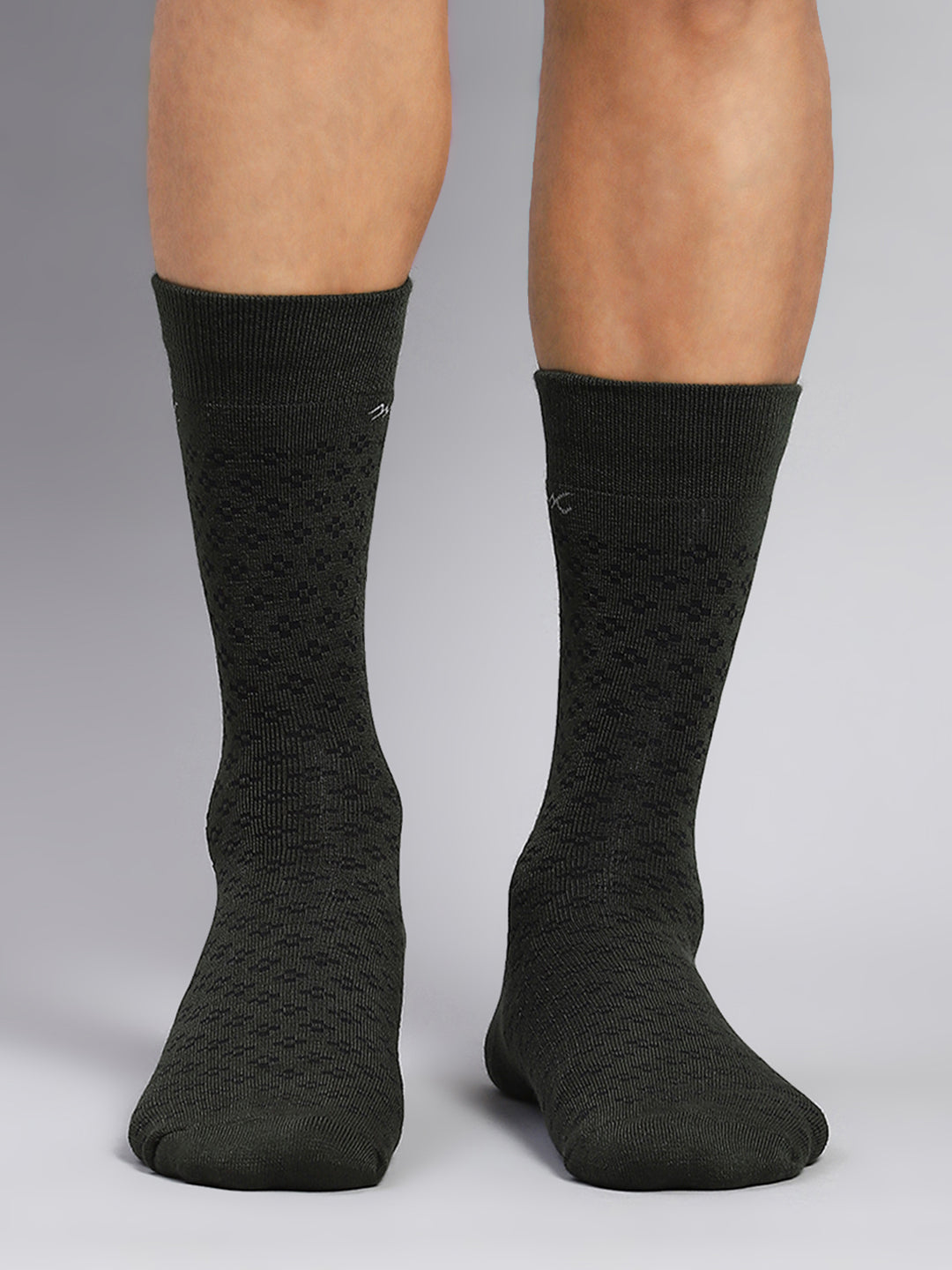 Men Wool blend Self Design Calf Length Socks (Pack of 2)