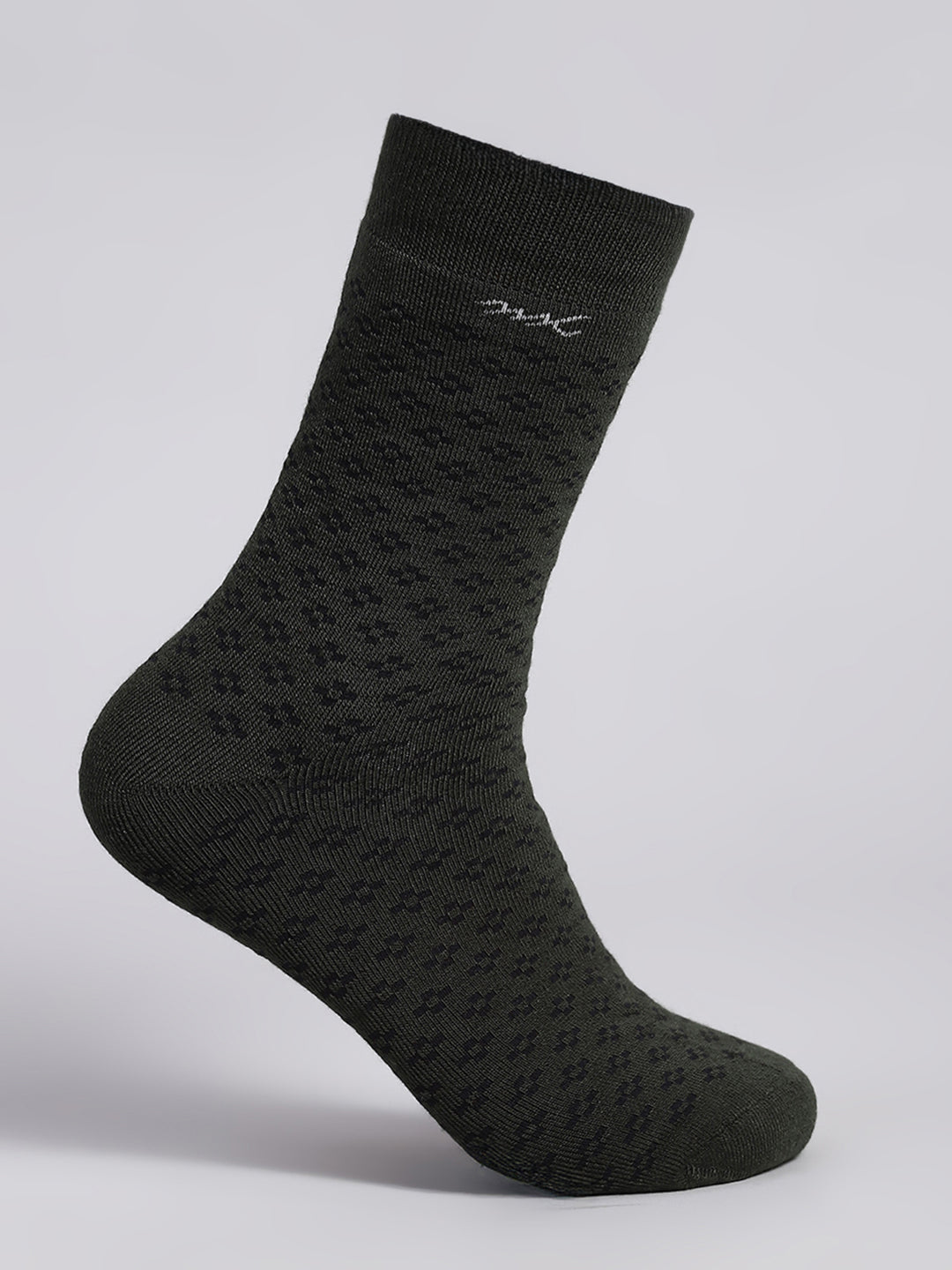 Men Wool blend Self Design Calf Length Socks (Pack of 2)