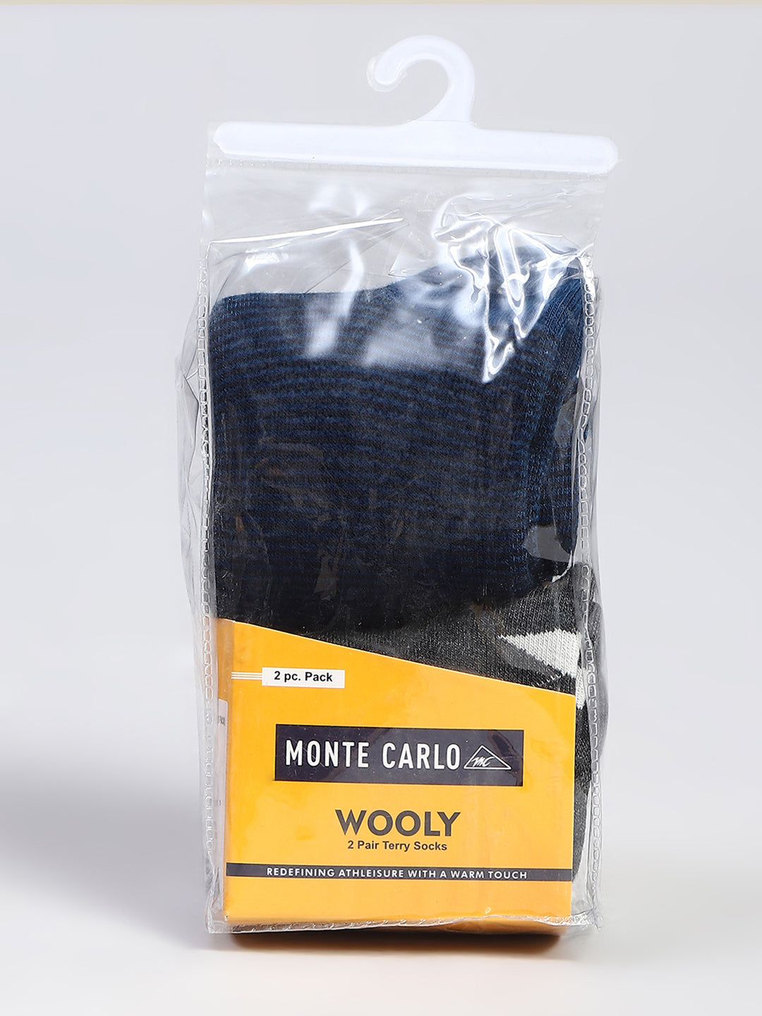 Men Wool blend Self Design Calf Length Socks (Pack of 2)