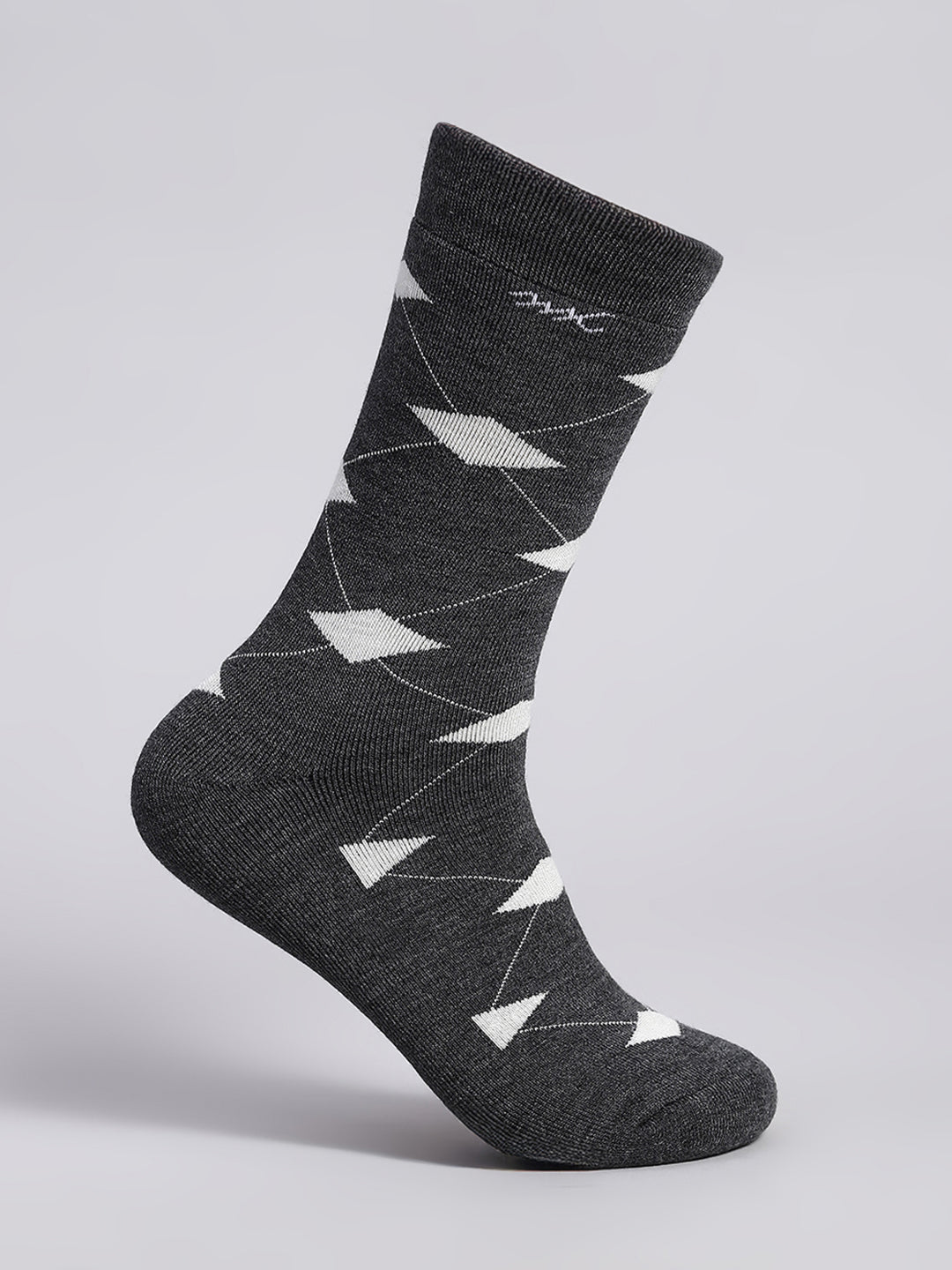 Men Wool blend Self Design Calf Length Socks (Pack of 2)