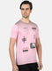 Men Pink Printed T-Shirts