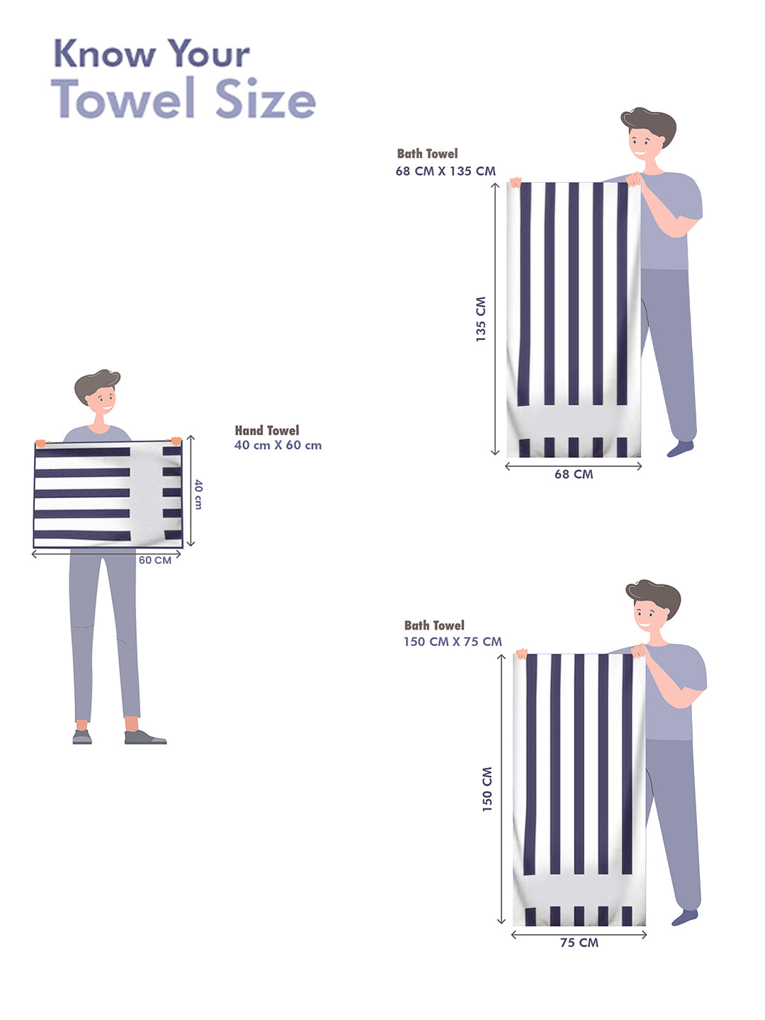 Purple & Teal Blue Cotton 525 GSM Towel Set Pack of 4 (2 Bath & 2 Hand Towels)