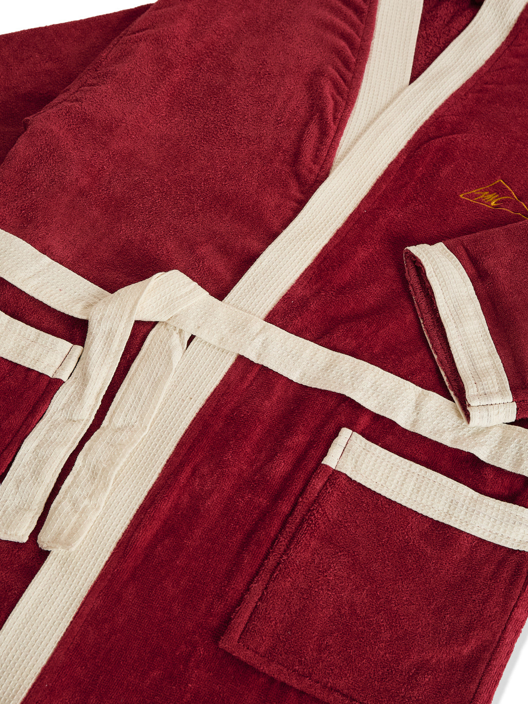 Monte Carlo Unisex Knee Length Solid Cotton Bath Robe 380 GSM with Belt and Pockets