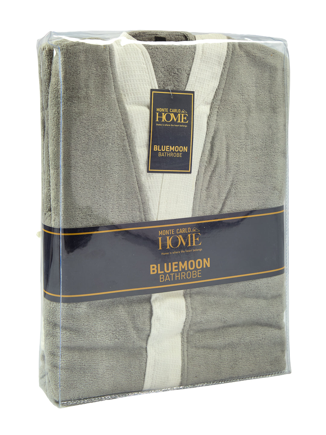 Monte Carlo Unisex Knee Length Solid Cotton Bath Robe 380 GSM with Belt and Pockets