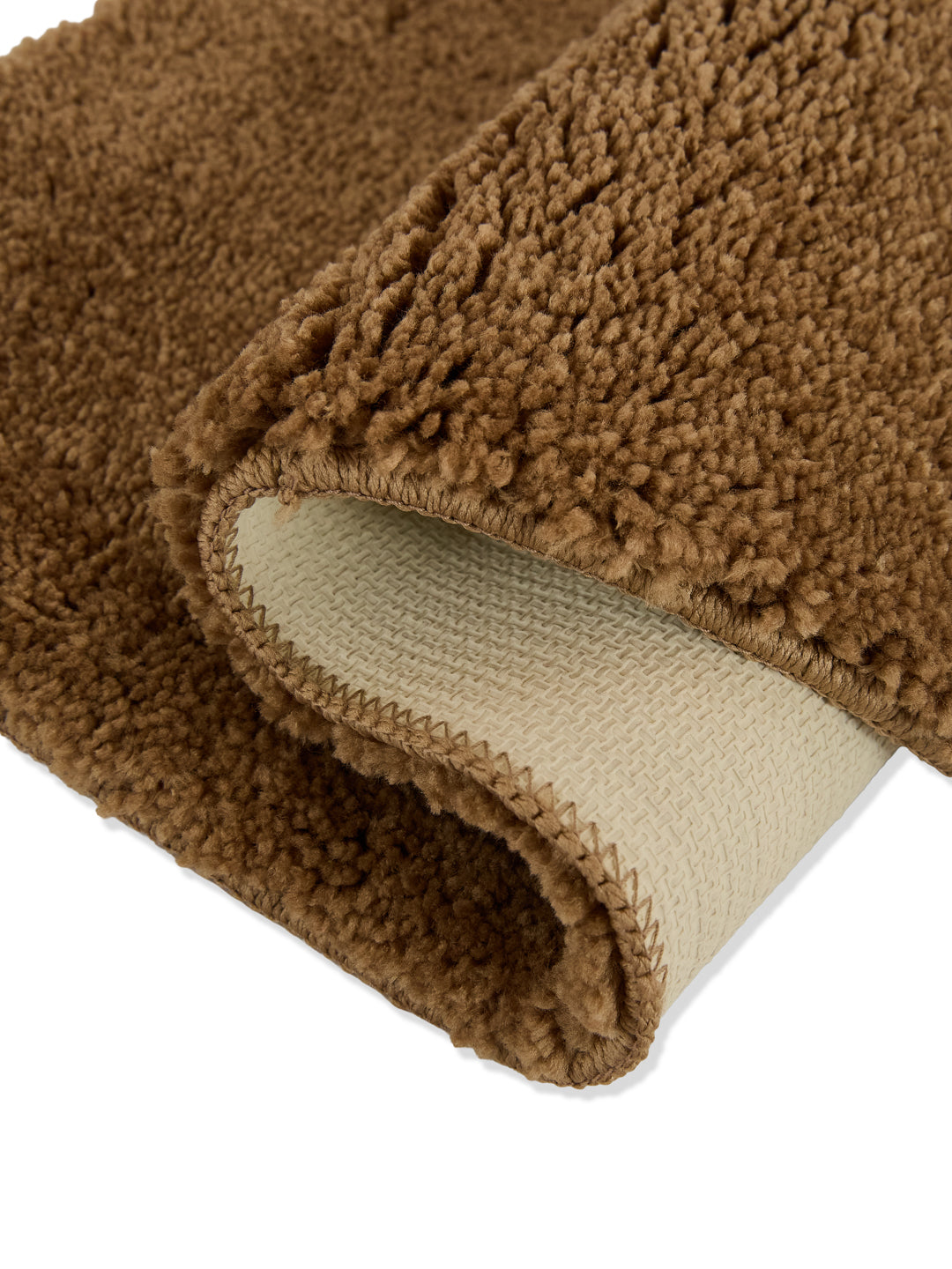Monte Carlo Brown Solid Polyester 2000 GSM Soft and Absorbent Anti-Skid Bath Mat