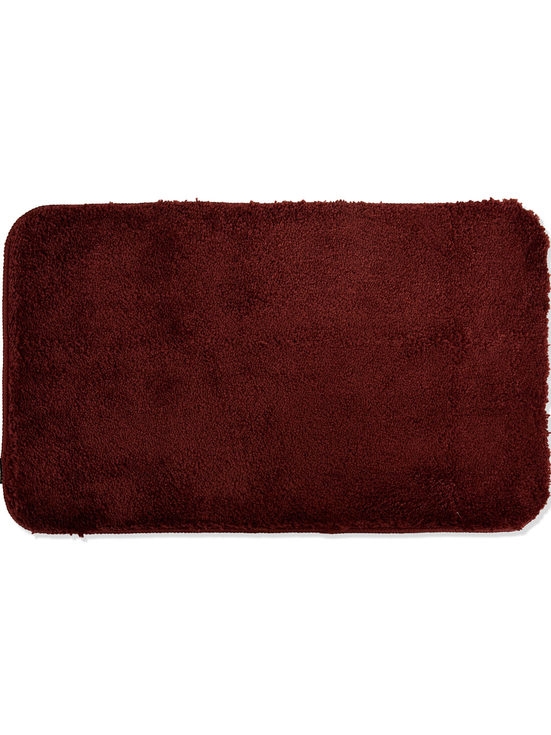 Monte Carlo Maroon Solid Polyester 2000 GSM Soft and Absorbent Anti-Skid Bath Mat