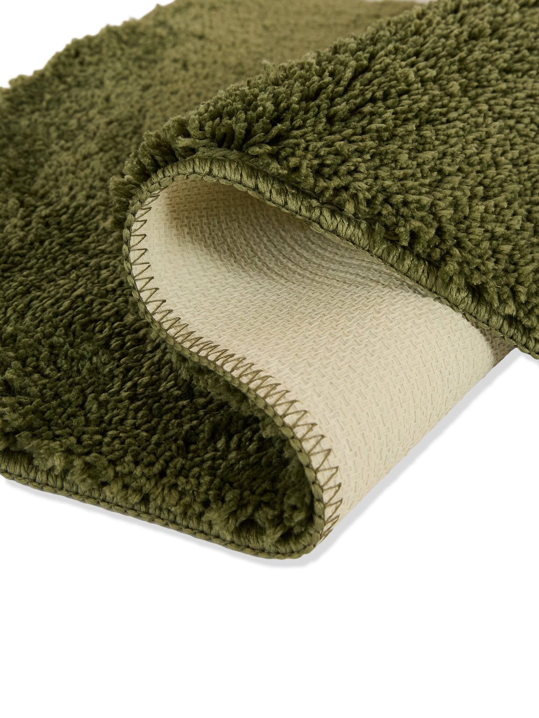 Monte Carlo Olive Solid Polyester 2000 GSM Soft and Absorbent Anti-Skid Bath Mat