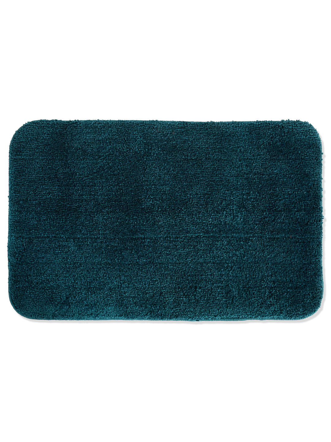 Monte Carlo Teal Blue Solid Polyester 2000 GSM Soft and Absorbent Anti-Skid Bath Mat