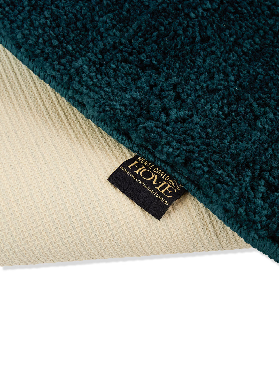 Monte Carlo Teal Blue Solid Polyester 2000 GSM Soft and Absorbent Anti-Skid Bath Mat