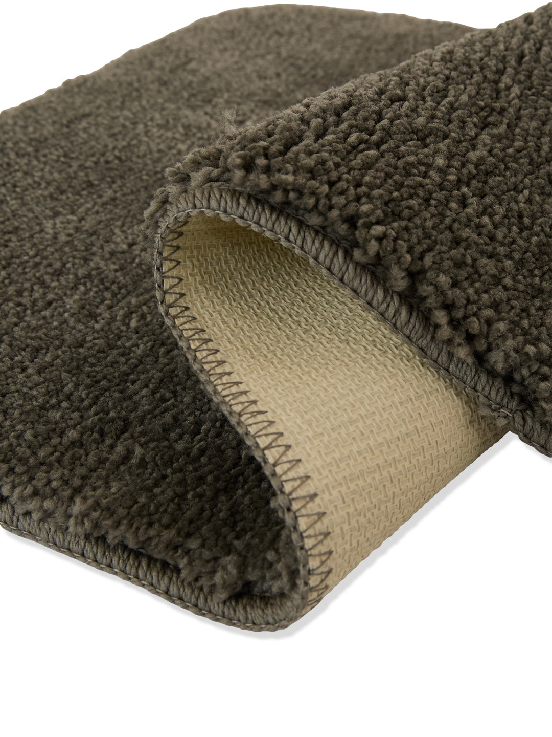 Monte Carlo Charcoal Solid Polyester 2000 GSM Soft and Absorbent Anti-Skid Bath Mat