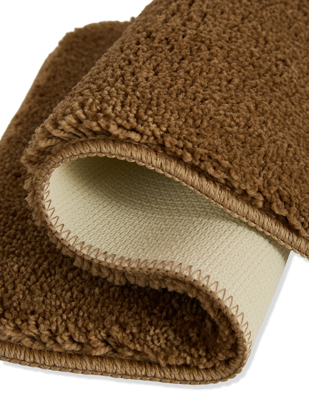 Monte Carlo Brown Solid Polyester 2000 GSM Soft and Absorbent Anti-Skid Bath Mat