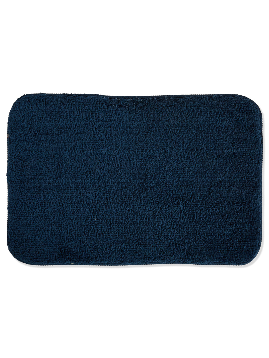 Monte Carlo Navy Blue Solid Polyester 2000 GSM Soft and Absorbent Anti-Skid Bath Mat