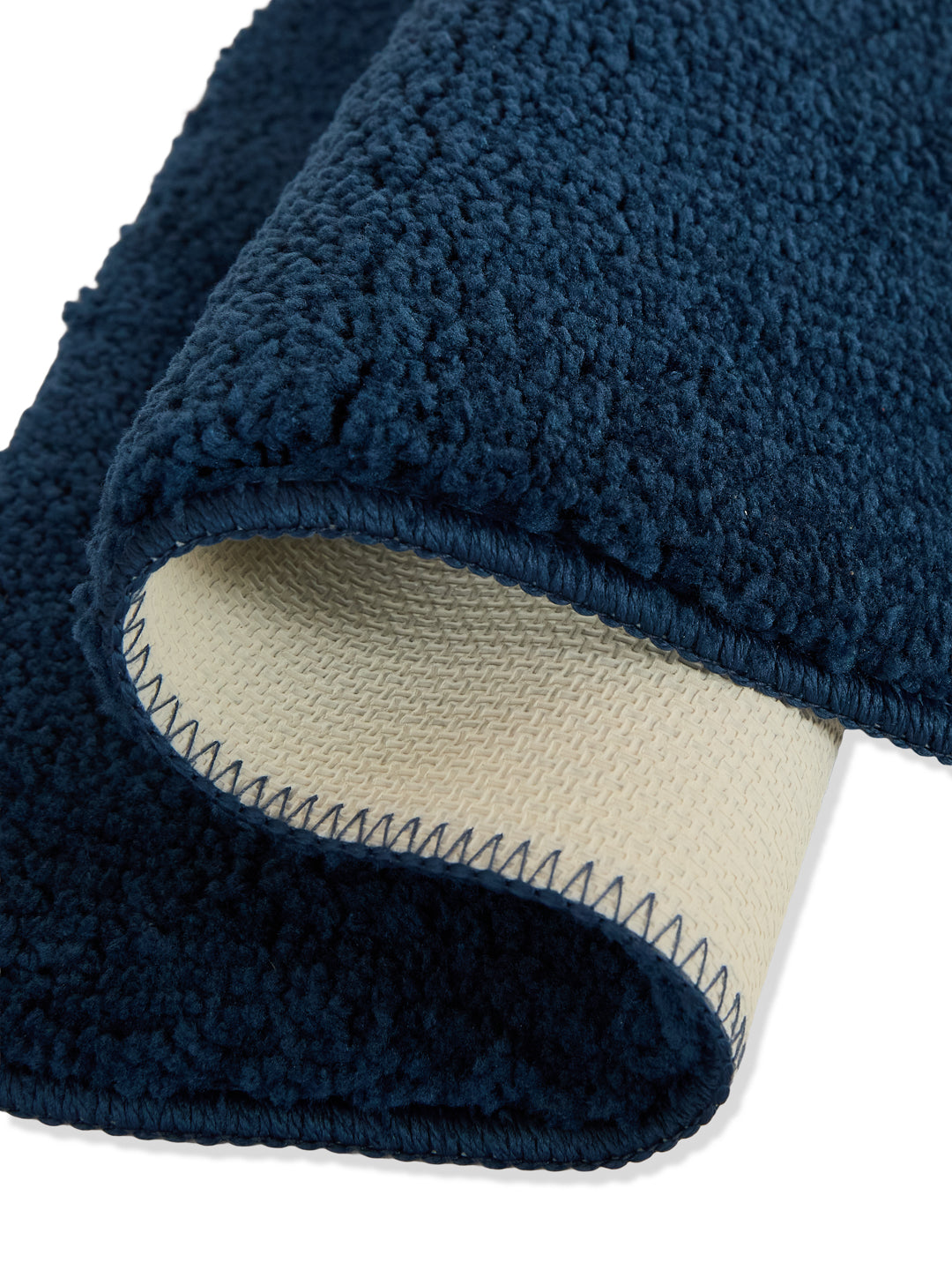 Monte Carlo Navy Blue Solid Polyester 2000 GSM Soft and Absorbent Anti-Skid Bath Mat