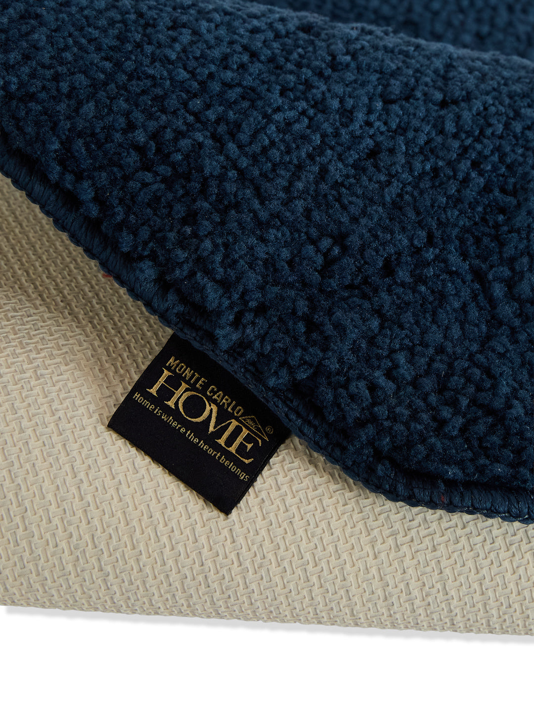 Monte Carlo Navy Blue Solid Polyester 2000 GSM Soft and Absorbent Anti-Skid Bath Mat