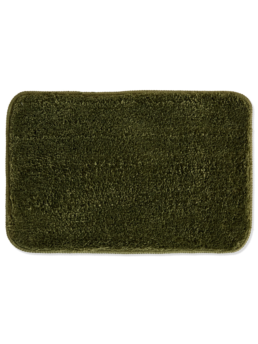 Monte Carlo Olive Solid Polyester 2000 GSM Soft and Absorbent Anti-Skid Bath Mat