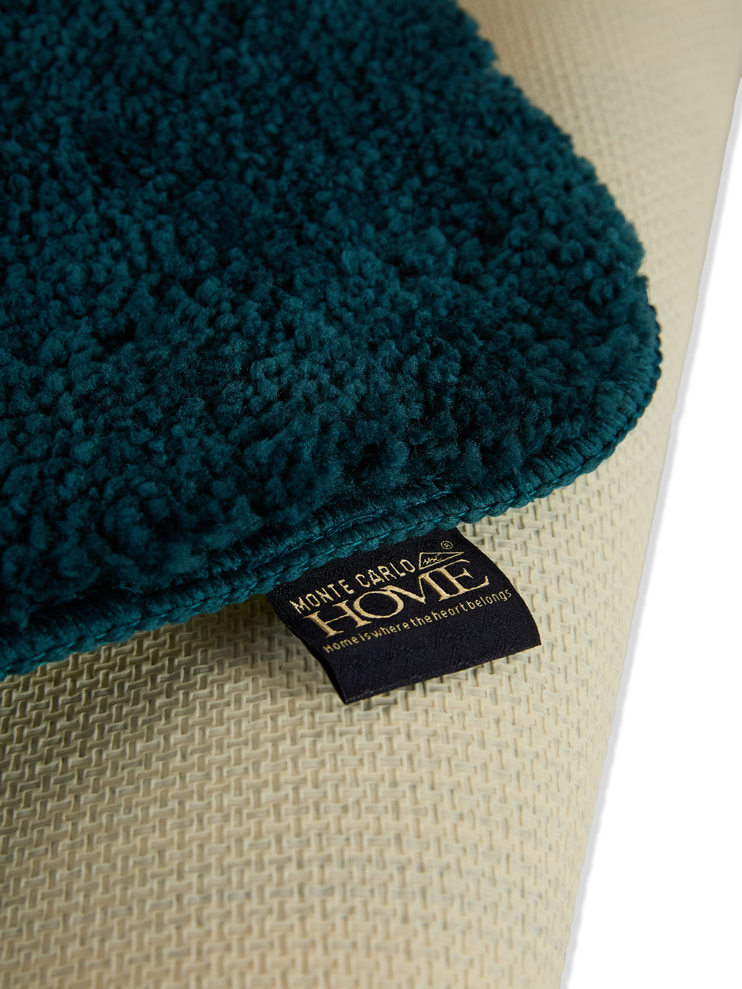 Monte Carlo Teal Blue Solid Polyester 2000 GSM Soft and Absorbent Anti-Skid Bath Mat
