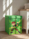 Monte Carlo Cartoon Print Polyester Foldable Laundry Storage Bag with Lid