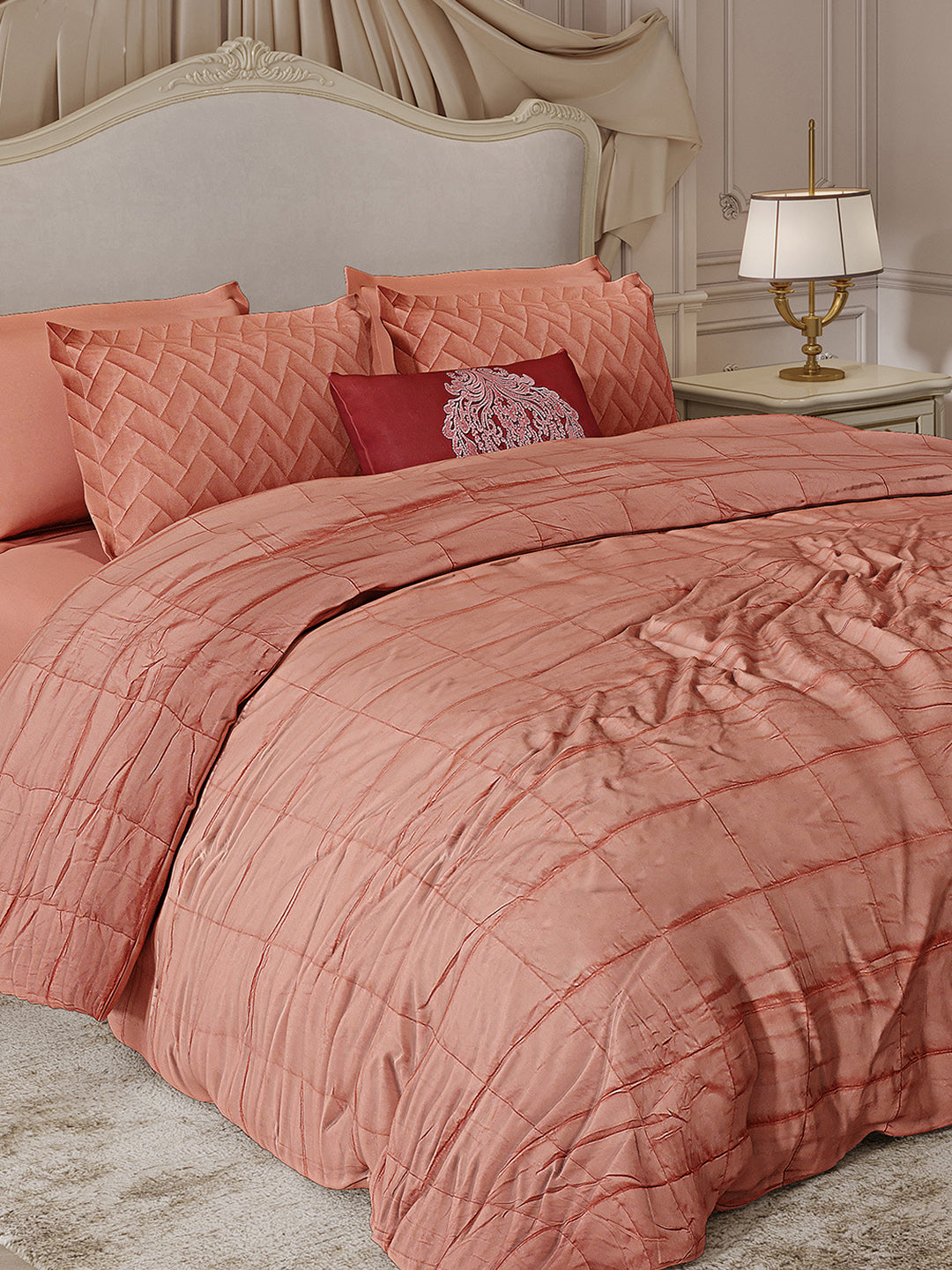 300 TC Cotton King Size Luxury 11 Pc Bedding Set (Trousseau)