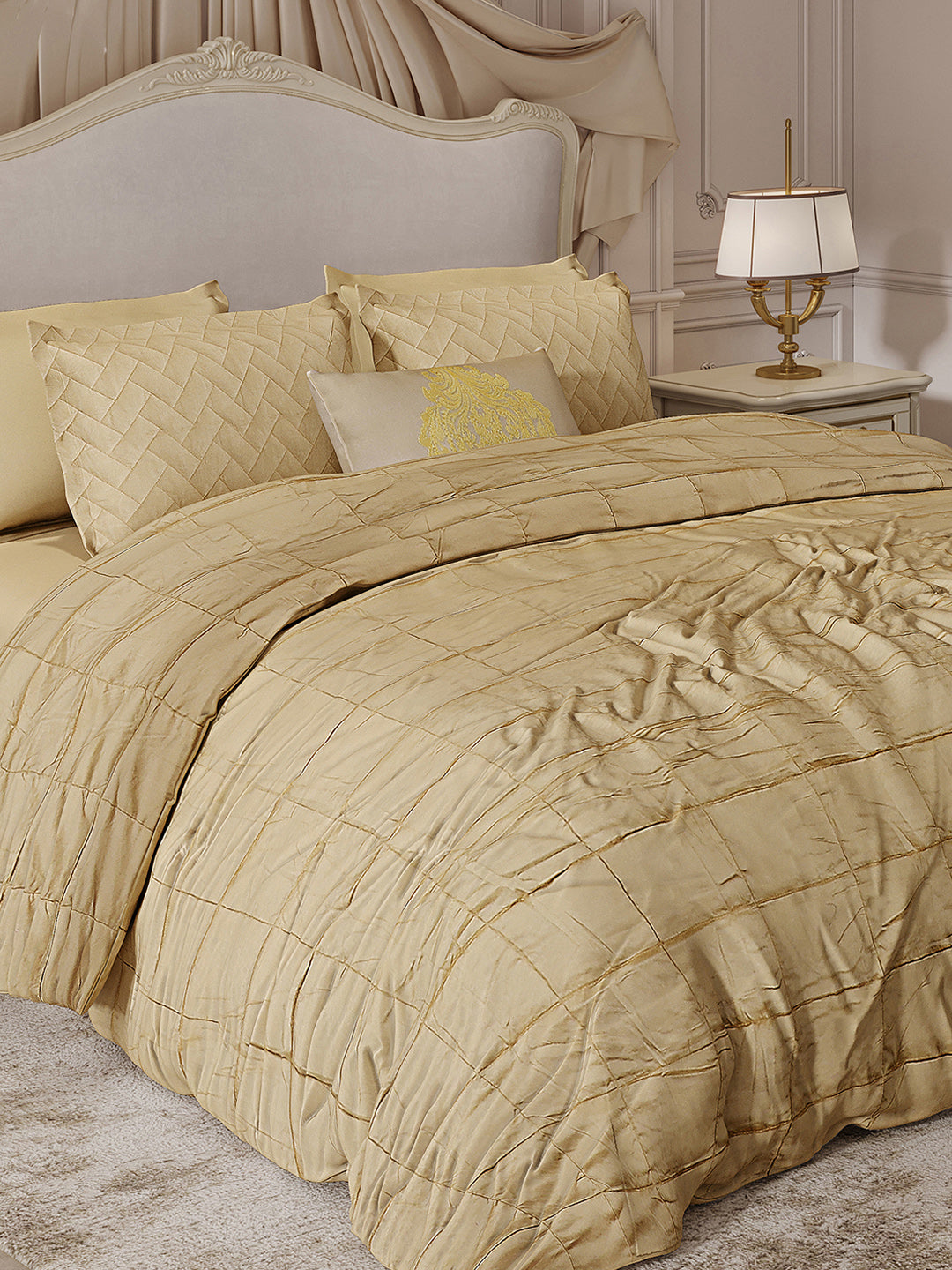 300 TC Cotton King Size Luxury 11 Pc Bedding Set (Trousseau)