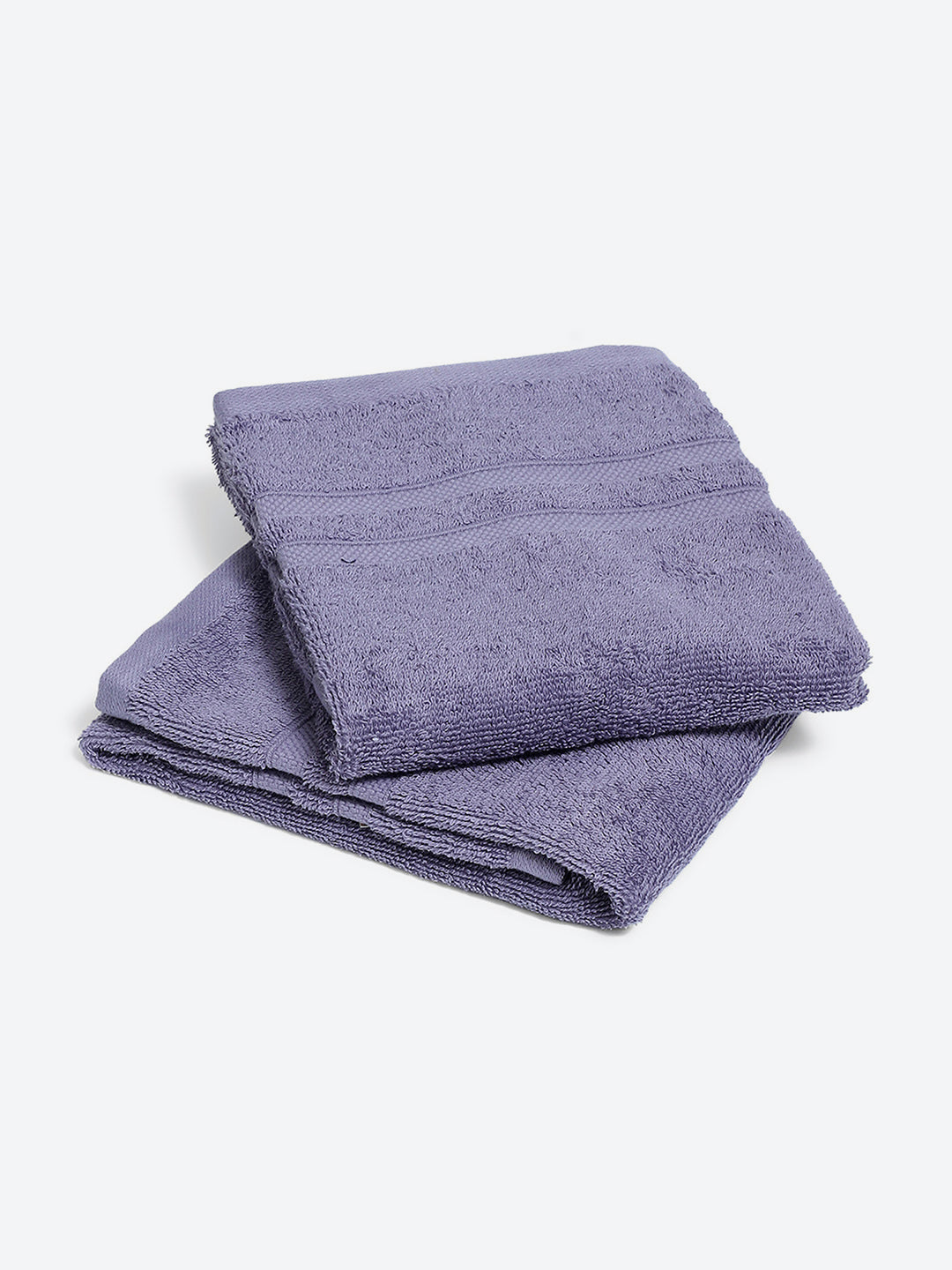 Purple Cotton 525 GSM Hand Towels (Pack of 2)