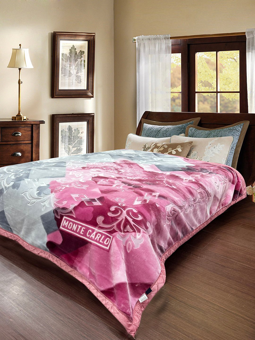 Monte Carlo Printed Double Bed 2 Ply Mink Blanket