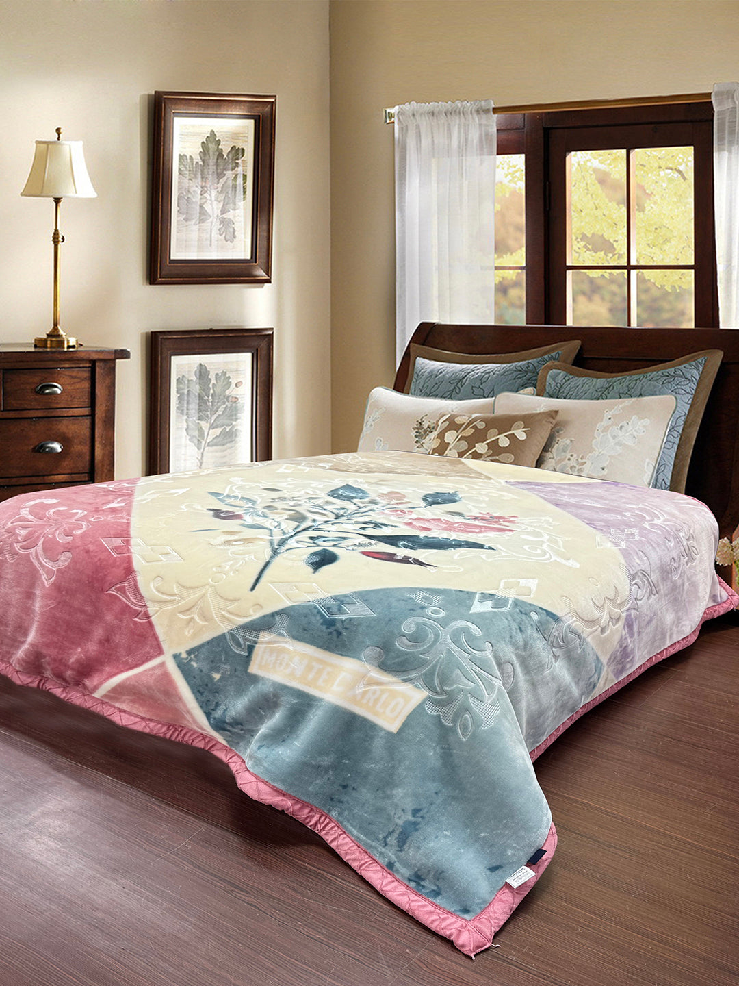 Monte Carlo Printed Double Bed 2 Ply Mink Blanket