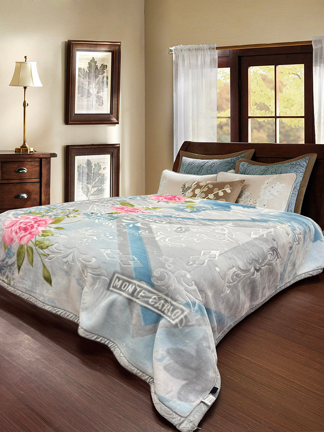 Monte Carlo Printed Double Bed 2 Ply Mink Blanket