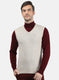 Men Beige Solid Sweater