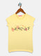 Girls Gold Printed Top