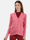Women Pink Solid Cardigan
