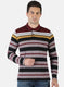 Men Maroon Stripe T-Shirt