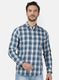 Mens Blue Check Shirt