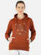 Women Brown Printed Sweatshirt