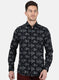 Mens NAvy Blue Printed Shirt