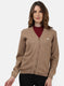 Women Beige Solid Cardigan