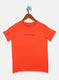Boys Orange Plain T-Shirt