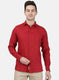 Mens Maroon Solid Shirt