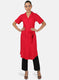 Womens Dark Pink Self Tunic