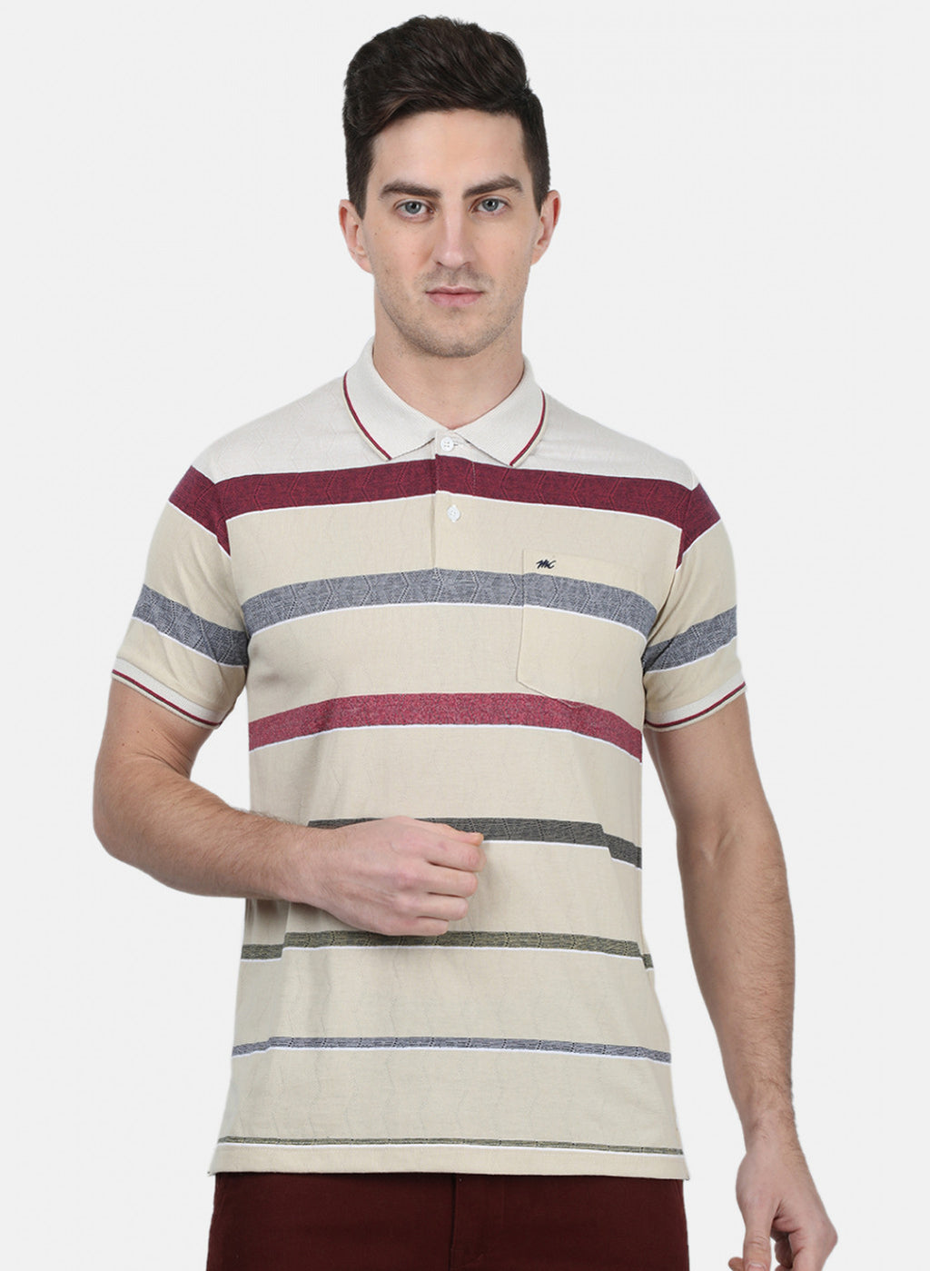 Mens Multi Color Stripe T-Shirt