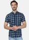 Mens NAvy Blue Check Shirt