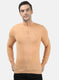 Men Light Orange Solid Pullover