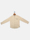 Boys Khaki Printed Shirt