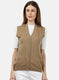 Women Light Brown Solid Cardigan