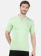 Mens Light Green Plain T-Shirt