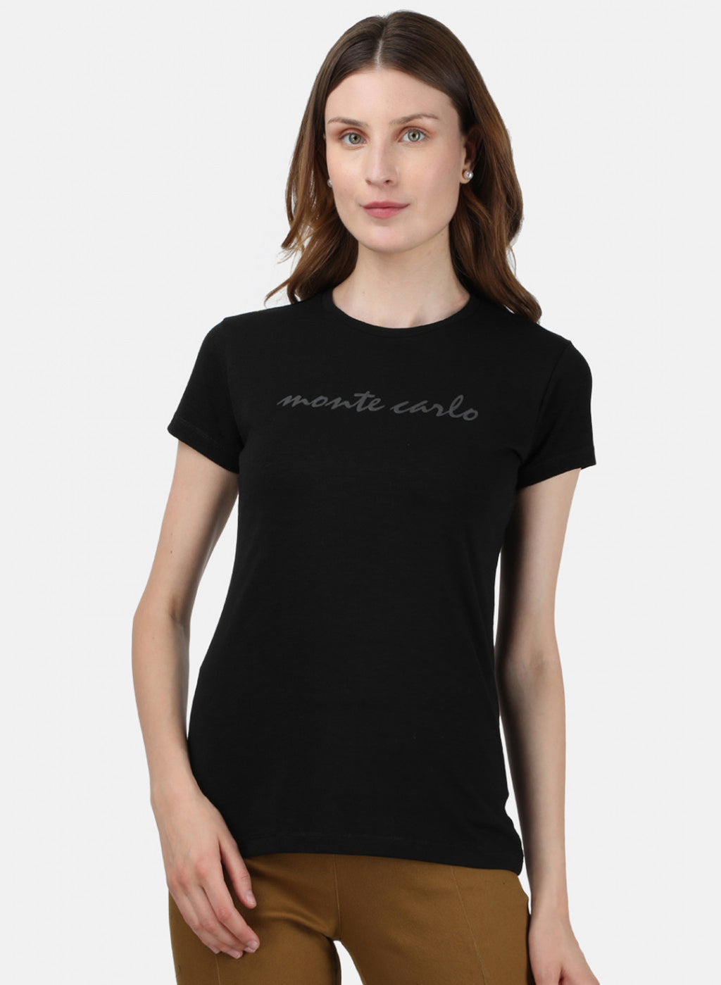 Womens Black Printed Top