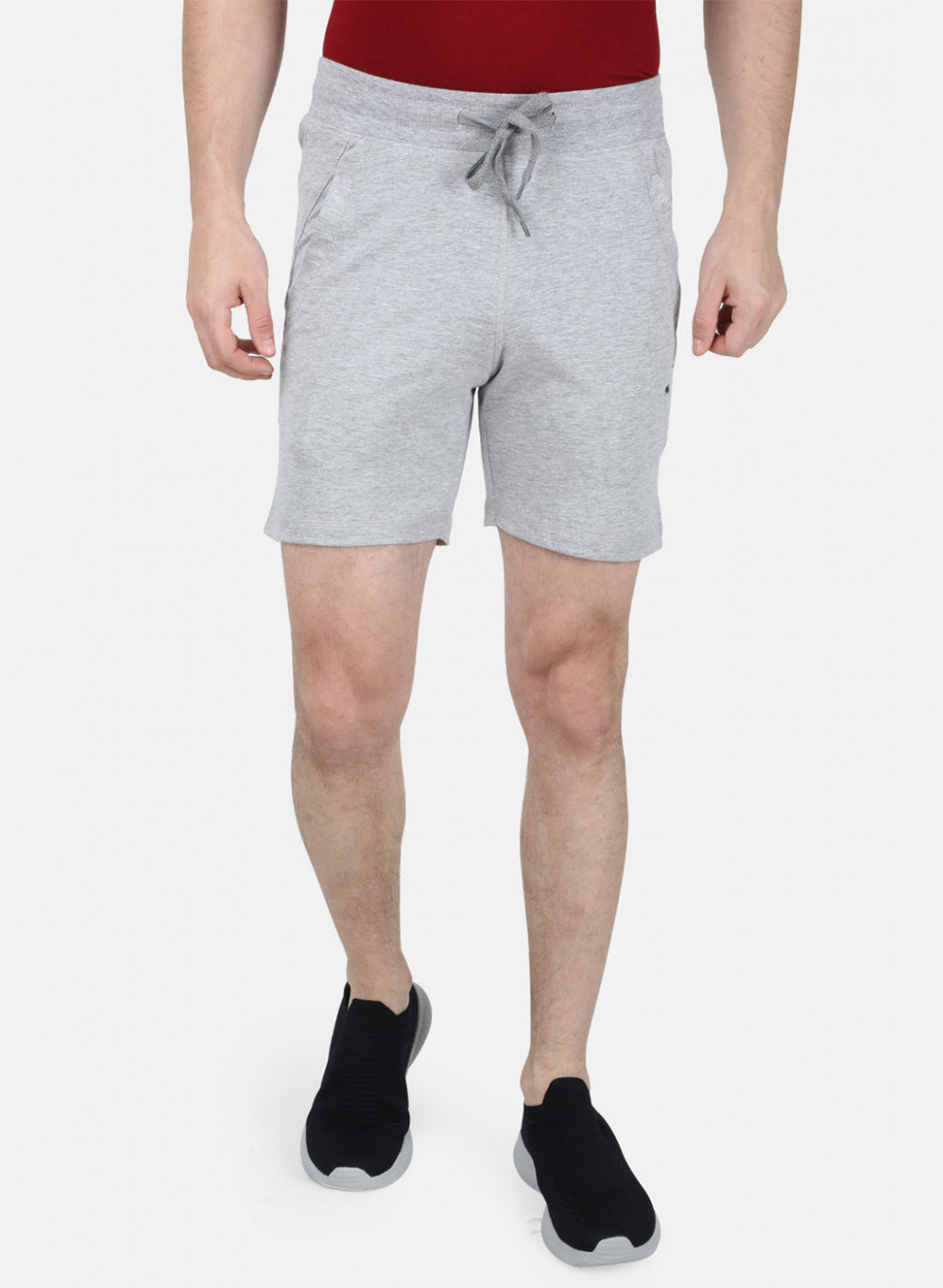 Mens Grey Plain Bermuda