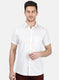 Mens Off White Printed Shirt
