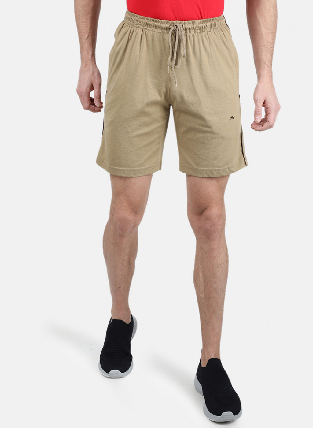 Mens Light Brown Plain Bermuda