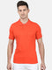 Mens Orange Plain T-Shirt